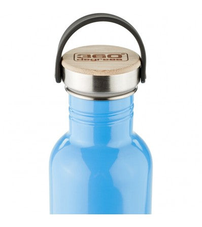 360 Degrees Nerūdijančio Plieno gertuvė 750 ML su Bambuko Dangteliu