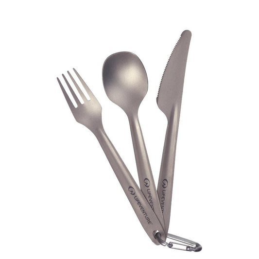 Įrankių rinkinys Lifeventure Titanium 3pcs Cutlery Set