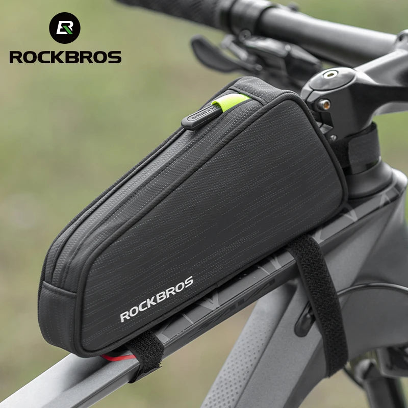 Rockbros 2024 modelio dviračio krepšys su šviesą atspindinčia juostele
