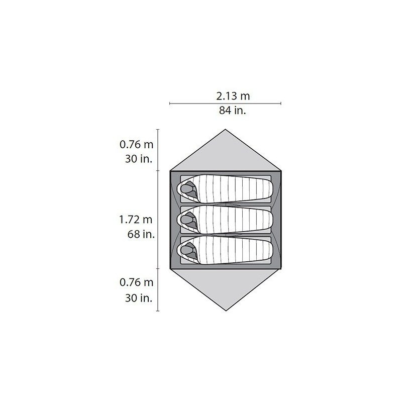 Trivietė palapinė MSR Elixir 3